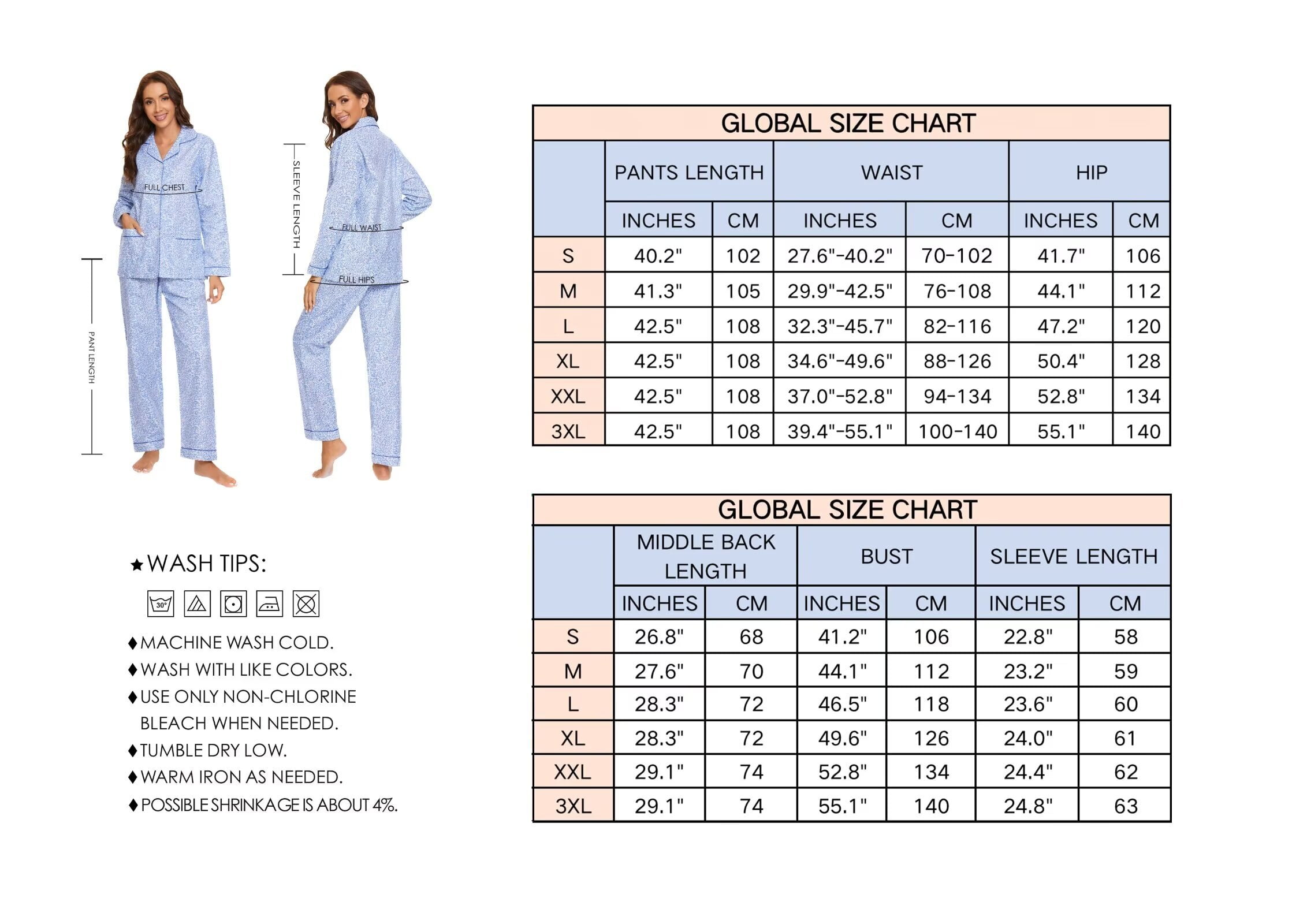 Women’s Flannel Pajama Set 100% Cotton Comfy PJs for Women Long Sleeve Button Front 2-Piece Warm and Cozy Sleepwear,Size S-3XL