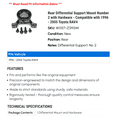 thumbnail image 2 of Rear Differential Support Mount Number 2 with Hardware - Compatible with 1996 - 2005 Toyota RAV4 1997 1998 1999 2000 2001 2002 2003 2004, 2 of 2