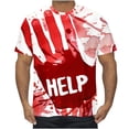 thumbnail image 2 of Camisetas de Manga Corta para Hombre Blusa de Manga Corta de Cuello Redondo Impresa, Top de Moda Casual para Hombres de Uso Diario Y Al Aire Libre, 2 of 4