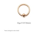 thumbnail image 2 of Rose Gold I.P. Coated 16G Body Piercing Jewelry - Lip, Eyebrow, Labret, Nipple, 2 of 8