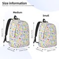 thumbnail image 2 of Disketp Education And Science print Canvas Backpack Lightweight Travel Daypack Student Rucksack Laptop Backpack-Medium, 2 of 5