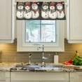 thumbnail image 2 of Yayeee Kitchen Valance Rod Pocket 54" x 18" Living Room Window Curtain, Red Snowmen, 2 of 6