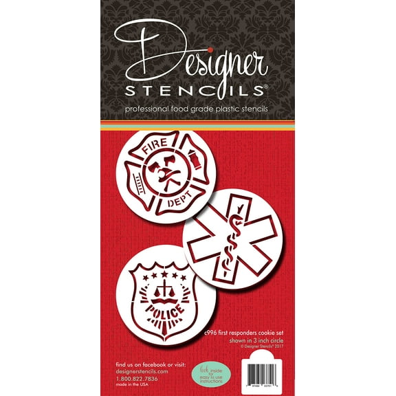 First Responders Cookie Stencil Set C996 by Designer Stencils
