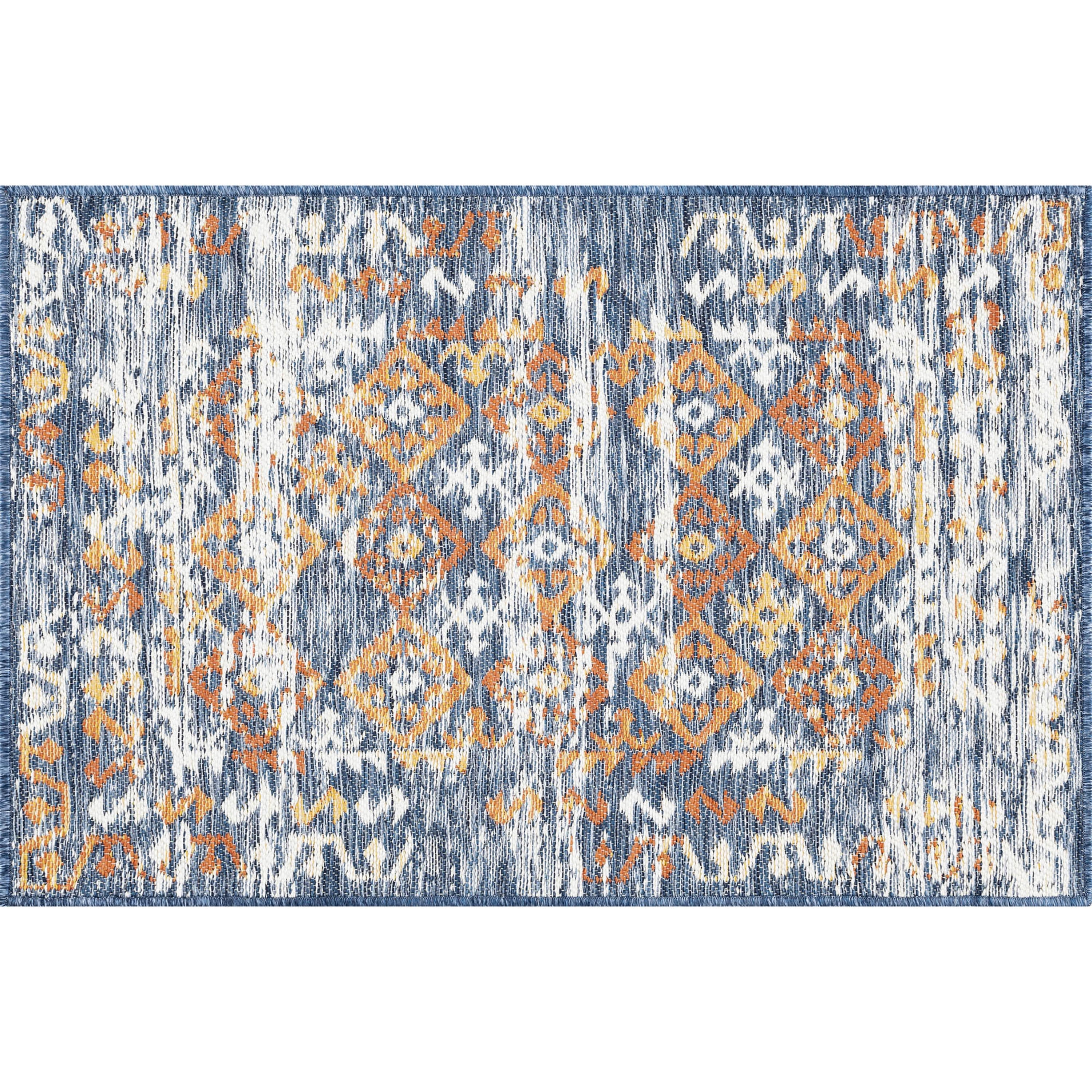 2x3 Water Resistant, Small Indoor Outdoor Rugs for Patios, Front Door Entry, Entryway, Deck, Porch, Balcony | Outside Area Rug for Patio | Multi-Color, Moroccan | Size: 2' x 3'