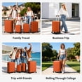 thumbnail image 2 of Zimtown Luggage Set 4 Piece Hardshell Suitcase Sets with Spinner Wheels, Lightweight Carry On & Checked Travel Luggage, 16/20/24/28 Inch Orange, 2 of 18