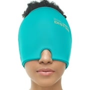 Migraine Headache Relief Cap, One Size Fits All Head Ice Pack Wrap, Migraine Ice Hat, Tension Hot & Cold Therapy Migraine Mask, Cold Headache Hat, Head Cooling Cap, Ice Helmet & Stress Relief Wrap
