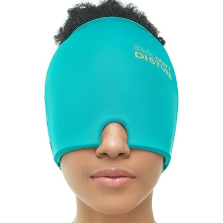 Migraine Headache Relief Cap, One Size Fits All Head Ice Pack Wrap, Migraine Ice Hat, Tension Hot & Cold Therapy Migraine Mask, Cold Headache Hat, Head Cooling Cap, Ice Helmet & Stress Relief Wrap