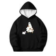 thumbnail image 2 of Yeaiivve Girls Halloween Pullover Hoodie Cute Ghost Graphic Hooded Sweatshirts Kangaroo Pocket Casual Oversized Hoodies Kids Boys Back to School Wear Black 3 Years, 2 of 9