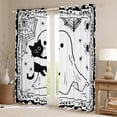 thumbnail image 2 of Feelyou Funny Halloween Ghost Black Out Curtains, Gothic Spider Web Curtains Pack of 2 (42x63 Each), Teens Boys Girls Kids Bedroom Curtains, Curtains and Drapes Home Decor, 2 of 6