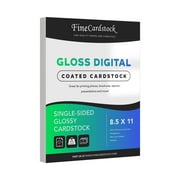 Single-Sided Heavyweight Gloss Digital Cardstock  Perfect for Color Laser Printing, Design Proposals, Flyers, Brochures | 8.5" x 11" | 80lb Cover | Acid Free, Glossy Coated on 1 Side | 50 Sheets