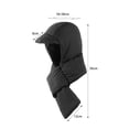thumbnail image 3 of Windproof Hooded Scarf Hats for Woman Ear Protection One Piece Trapper Cap Winter Warm Skiing Cycling Outdoor, Dark Grey, 3 of 7