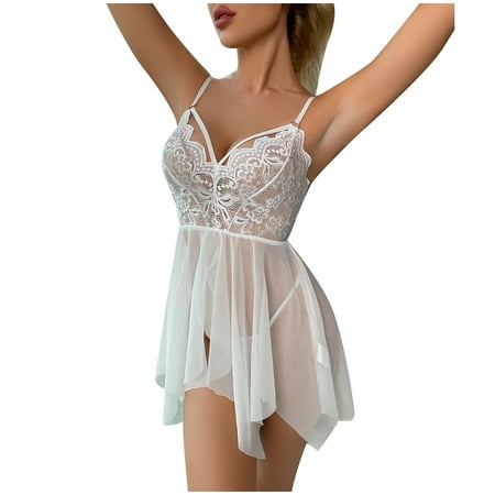 

Women s Fashion Sexy Lingerie Fishnets Lace Flowers Hollow Sexy Halter Thong Suit