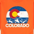 thumbnail image 3 of Instant Message - Retro Colorado Flag Mountains - Men's Crew Neck Fleece Pullover, 3 of 7