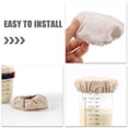 thumbnail image 3 of SOPOTUTU 3Pcs Reusable Beige Cloth Covers for Fermentation Tanks Jar Lid Replacement Cap, 3 of 8