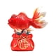 thumbnail image 1 of Estatua de Feng Shui chino, adorno de mesa, escultura decorativa KOI de buena Bolsa roja, 1 of 9