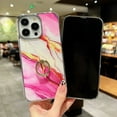 thumbnail image 4 of SaniMore for iPhone 14 Pro Max 6.7" 2022 Case with 360 Rotating Ring Bracket, Unique Fashion Marble Print Pattern Soft TPU Slim Fit Protective Shockproof Stylish Girly Stand Phone Case, Blue/Pink, 4 of 7