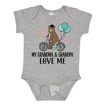 

Inktastic Grandma Grandpa Love Me Gift Baby Boy Bodysuit