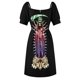thumbnail image 5 of Muerte - Vestido de manga corta Holy Death elegante vestido de novia invitado vestidos para mujer 2025, 5 of 6