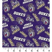 James Madison University 100% Cotton Quilting Fabric 44" by the yard