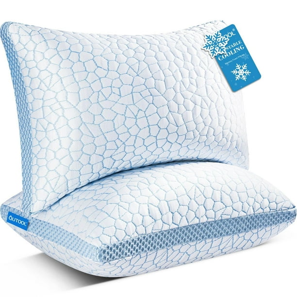 Pillow QUTOOL Standard Cooling, espuma viscoelástica triturada, paquete de 2