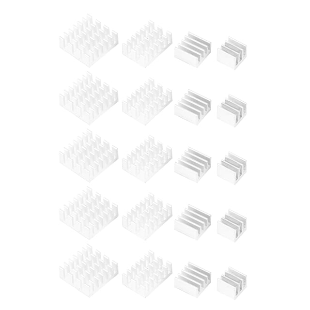 Radiador de CPU Sincero con Disipador de Calor de Aluminio para Raspberry Pi 2/3/4 Paquete de 20