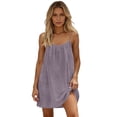 thumbnail image 2 of Women's Backless Spaghetti Strap Cami Midi Dress Light Purple S, 2 of 9