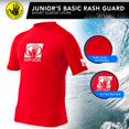 thumbnail image 3 of Body Glove Juniors Short Arm Fitted Rashguard, Male. Junior, Red, 14, 3 of 4