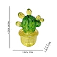 thumbnail image 3 of Mashaouyo Desktop Decor Cactus Car Center Console Decoration Transparent Resin Crafts Computer Home Decoration, 3 of 3