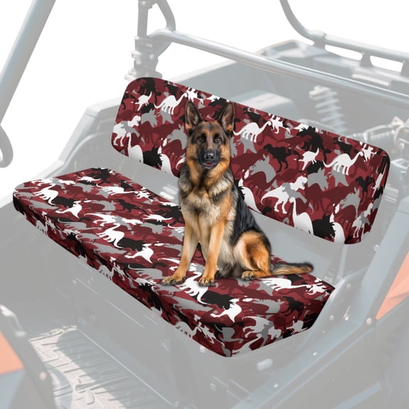 HUIACONG Dinosaur Camo UTV Seat Covers Waterproof Comfortable 4 Wheeler Seat Cover Non-Slip Soft Fit for Kawasaki Mule 3010