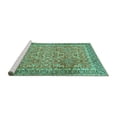 thumbnail image 2 of Ahgly Company Machine Washable Indoor Rectangle Persian Turquoise Blue Traditional Area Rugs, 2' x 4', 2 of 4