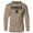 Khaki, variant on GYMISH Man On A Mission Lightweight Long Sleeve Hooded T-Shirt for Men – Motivational Gym Hoodie, Workout Shirt for Athletes & Lifters