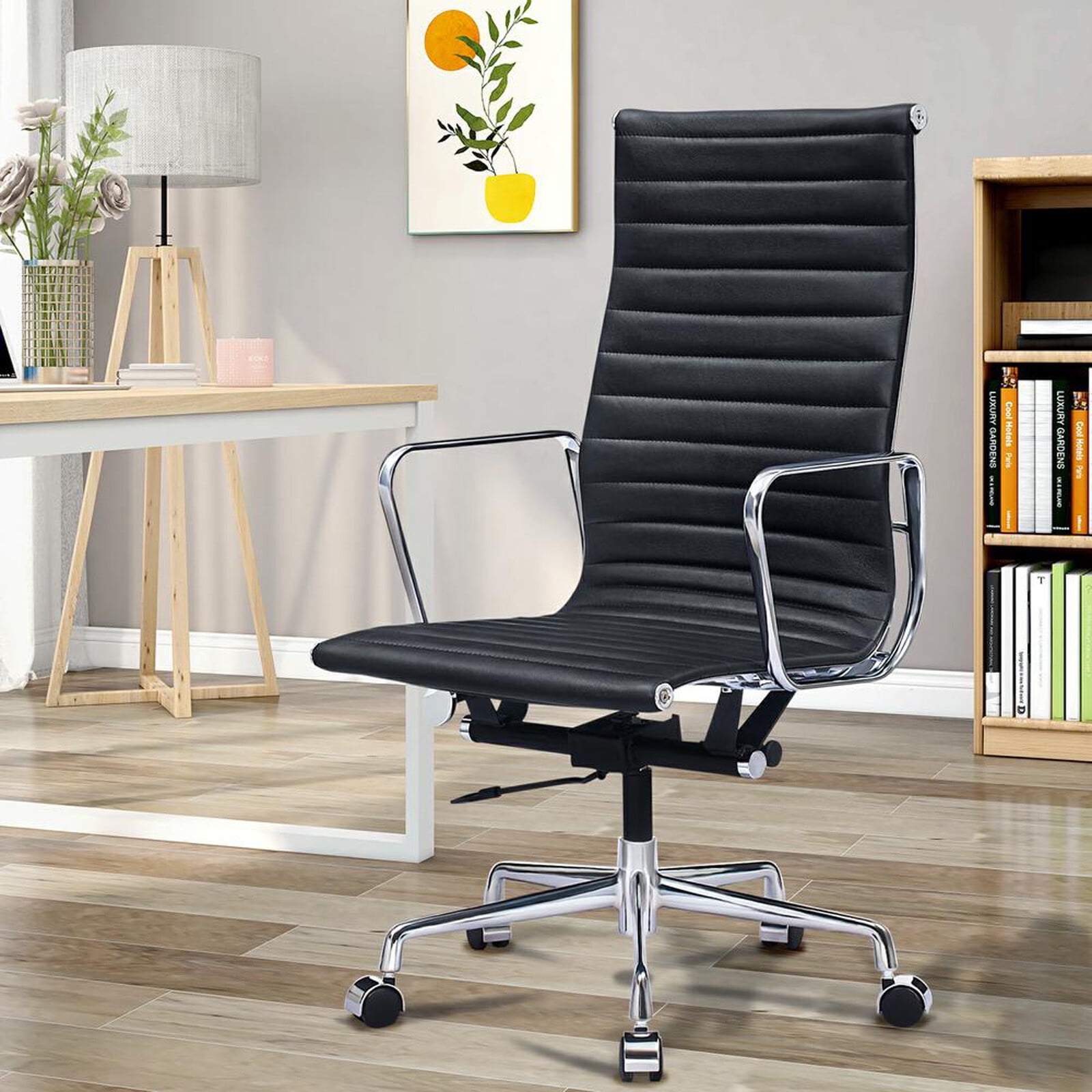 Executive Bonded Leather Computer Desk Sw Details about   Free Shipping High Back Office Chair 
