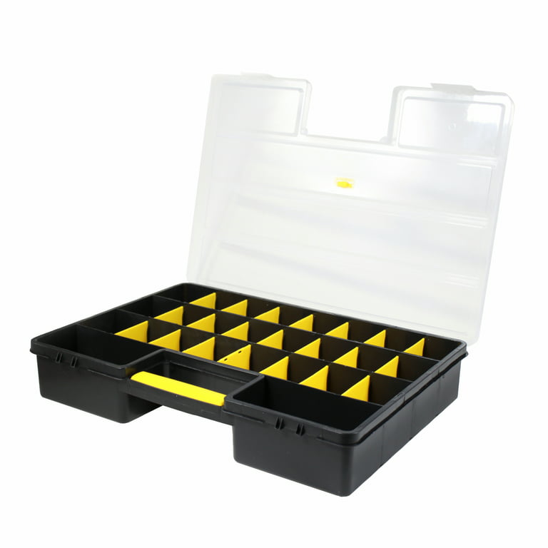 Universal Tool Hobby Craft Storage Organizer 26 Sections Black Toolbox 