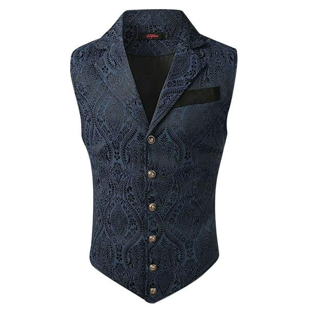 Chaleco de traje de estilo corte de hombre: chaqueta sin mangas de poliéster, color liso, ocio de moda, tallas S-XXXL para trabajo/fiesta