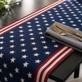 thumbnail image 5 of Patriotic Table Runner 33 x 229 cm American Flag Inspired Star Striped Pattern for Dining Kitchen Parties Events, 5 of 5