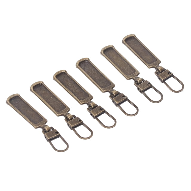 Metal Zipper Head, Zipper Pull Tab Easy To Replace Stainless Steel For Wallets Bronze