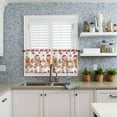 thumbnail image 6 of Christmas 3 Pieces Kitchen Curtains Valances Set Gingerbread Man Candy Biscuit Short Curtain Rod Pocket Window Curtain Window Treatment Tiers Valances (Single Panel 54"x18",2 Tiers 27.5"x36"), 6 of 6