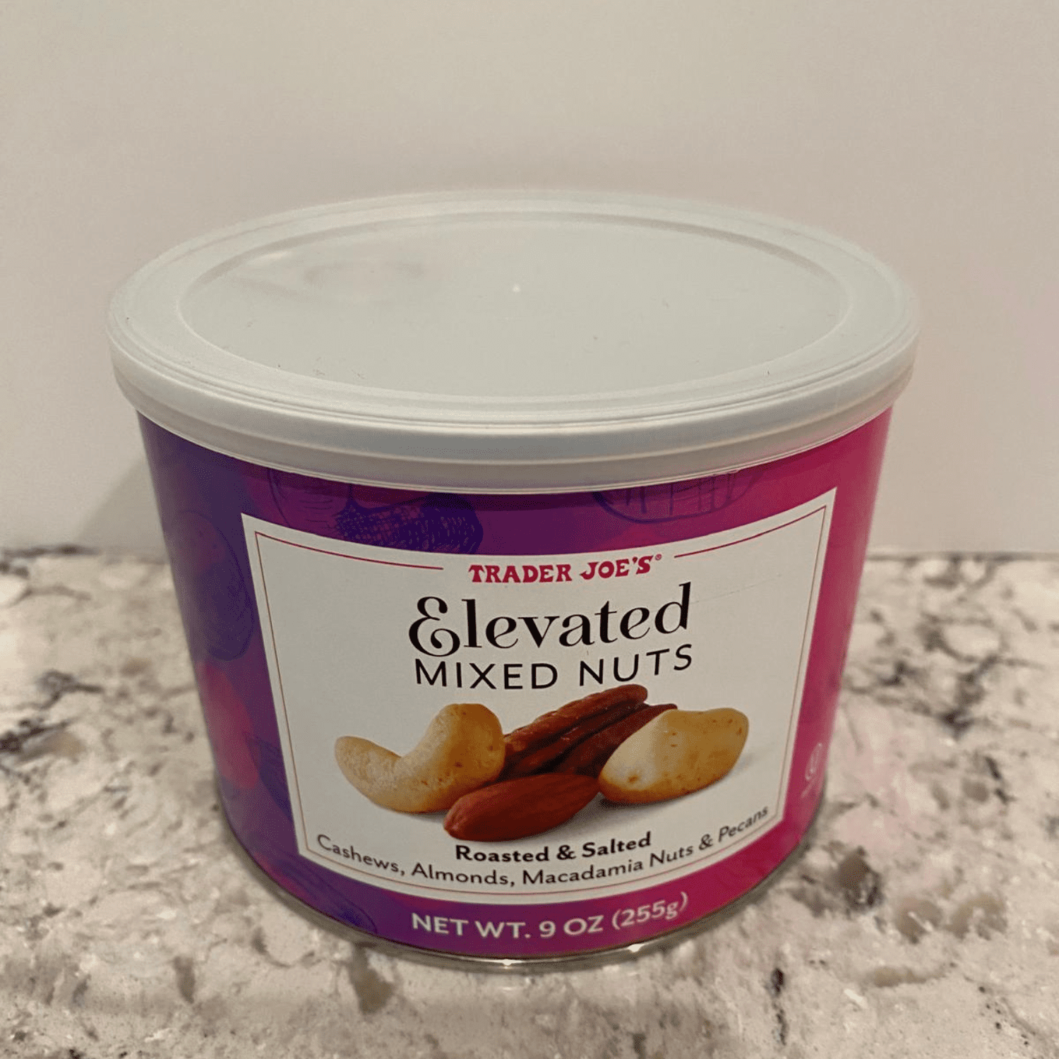 Trader Joe's Elevated Mixed Nuts, Roasted & Salted Cashews, Almonds, Macadamia Nuts & Pecans 9 oz- Pack of 2