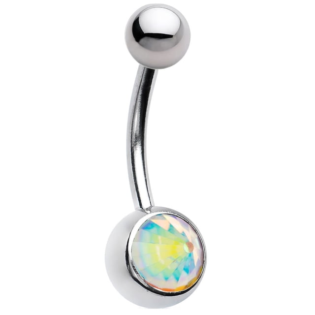 Belly Butt Navel Ring Large Cone CZ Gem