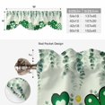 thumbnail image 6 of St. Patrick's Day Tie Up Valance Curtains for Windows, Kitchen Curtains Window Treatments, Green Shamrocks Leaf Polka Dots Short Window Shades Valances for Bedroom Bathroom Cafe 42"x12", 6 of 8