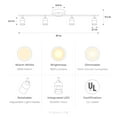 thumbnail image 4 of Shura Matte Black 4-Light Track Light with Rotatable Heads, Integrated LED Bulbs, 3500K, 4 of 8