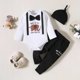 thumbnail image 5 of Gibobby Sudadera con capucha y pantalones para niños de manga larga para niños pequeños, pantalones, trajes de para cumpleaños(Negro,9-12 Meses), 5 of 5