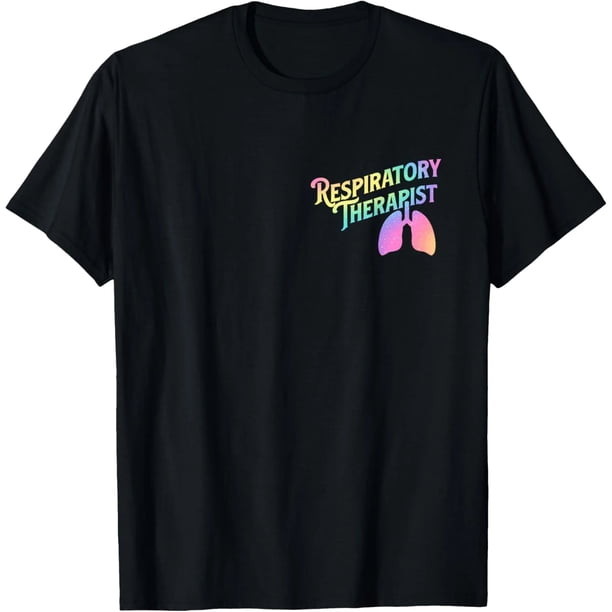 Camiseta Mujer Terapeuta Respiratorio - Diseño Divertido de Pulmonología y Enfermería, Cuello Redondo, Manga Corta, Estampado