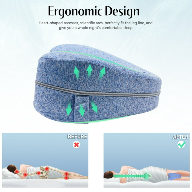 Smooth Spine Alignment Pillow, Smooth Spine Pillow, Leg Pillow for Side  Sleeping, Smooth Spine Knee Pillow, Pillow for Between Knees While  Sleeping