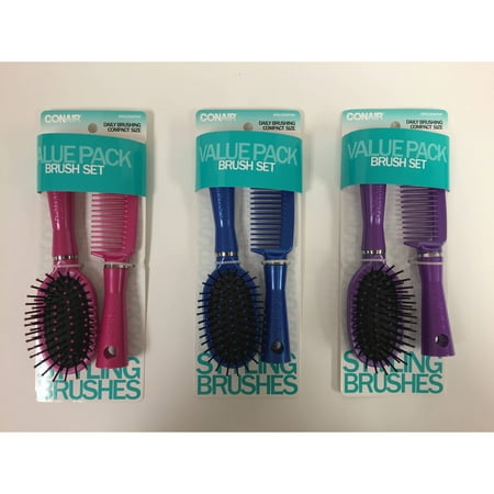 Conair Brush & Comb Set Detangle & Style, 1.0 CT
