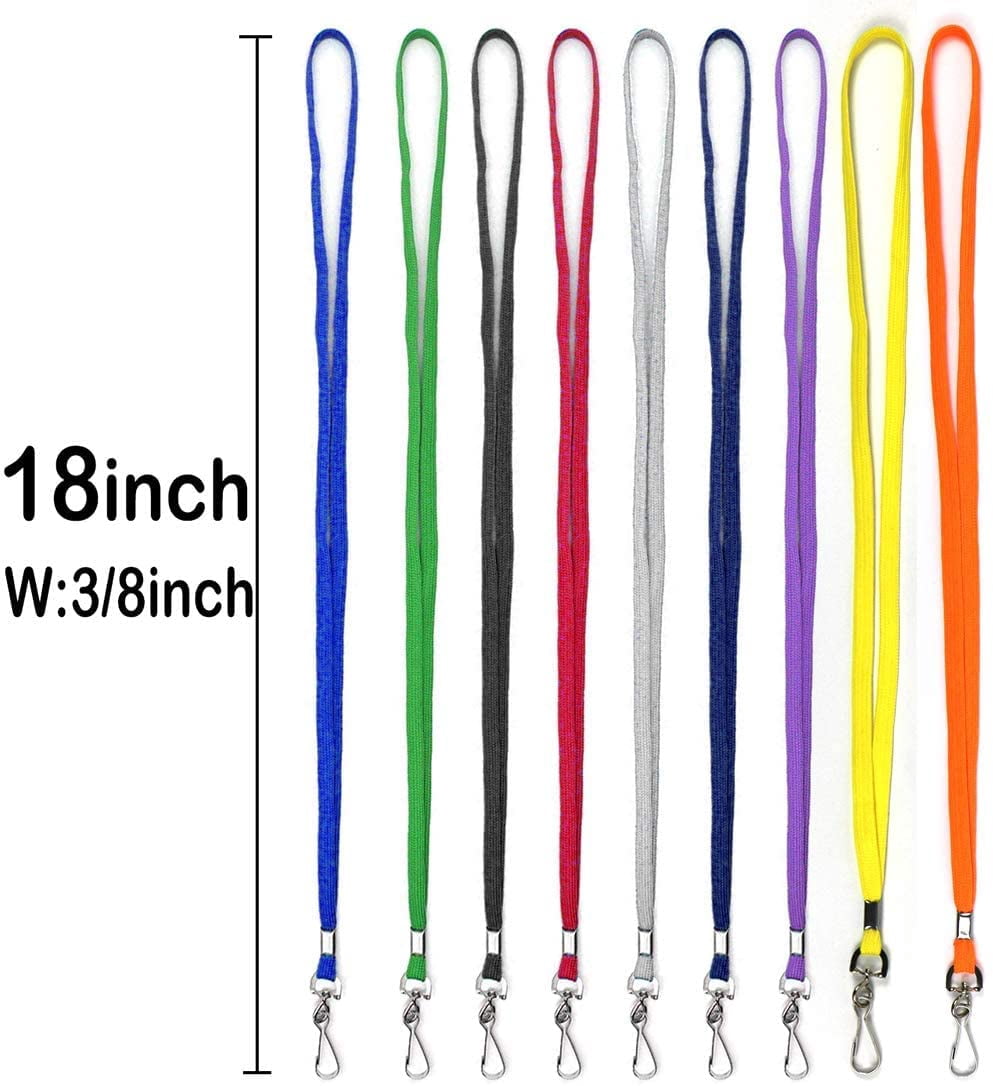 Lanyard 100 Pack Bulk Badge Lanyards For Id Badges Neck Cruise Name Tag Holder
