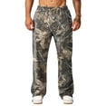 thumbnail image 5 of LTTVQM Mens Loose Fit Camo Trousers Oak Leaf Realtree Camo Deep Side Pockets Lightweight Woven Fabric Mens Daily Outdoor Walking Pants Brown L, 5 of 7