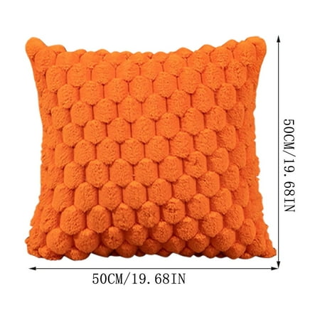 Nsxcdh Weaving Snowflake Velvet Pillowcase Cushion 19.69x19.69x0.79in Hidden Zipper Quilted Pv Velvet Soft Solid Color Office Sofa Lumbar Bedside Support Home Decor Home Office Decor