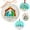 C, variant on Mecorevxz 1 Pcs Nativity Scene Ornaments - 3.15'' Diameter & Gifts Boxed Keepsake | Christmas Tree Nativity Scene Hanging Ornaments Suitable for Christmas Decor,Christmas Gifts