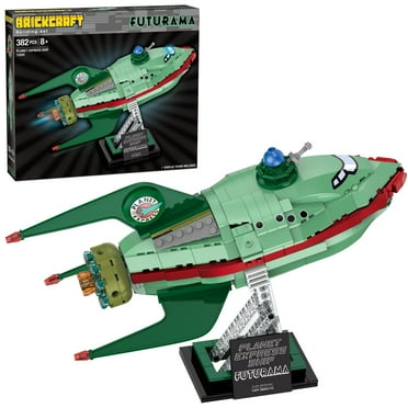 Brickcraft Futurama Planet Express Ship (382 Plastic Pieces) – Sci-Fi Collectible Building Kit & Display Model for Teens & Adults